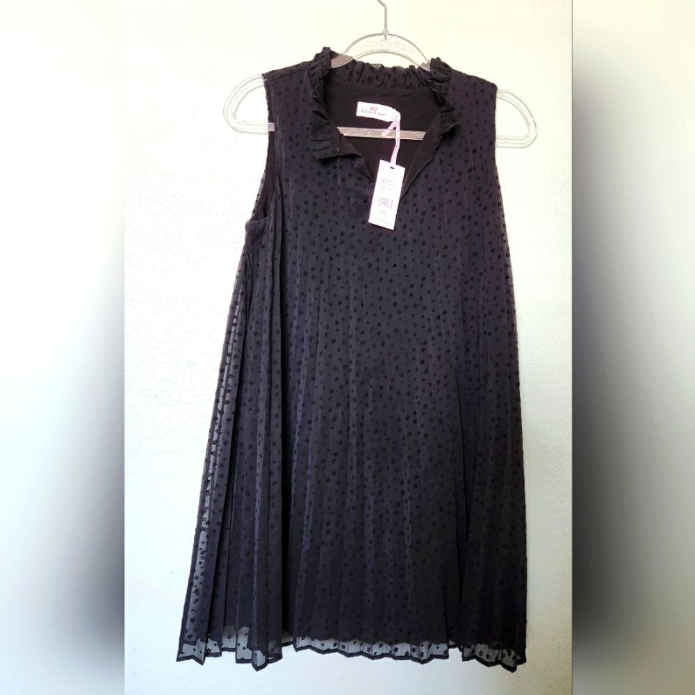 NWT Vineyard Vines Pleated Tiny Stars Swing Dress XS - Picture 1 of 4